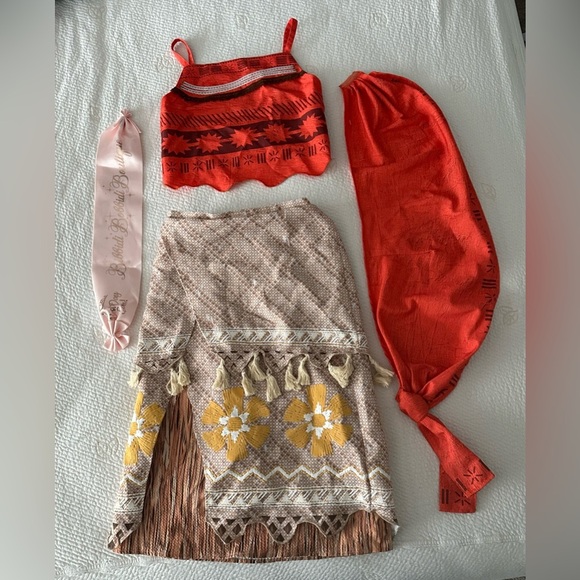 Disney: Girls Moana Dress (Costume)- Size 13-14 - Picture 4 of 16